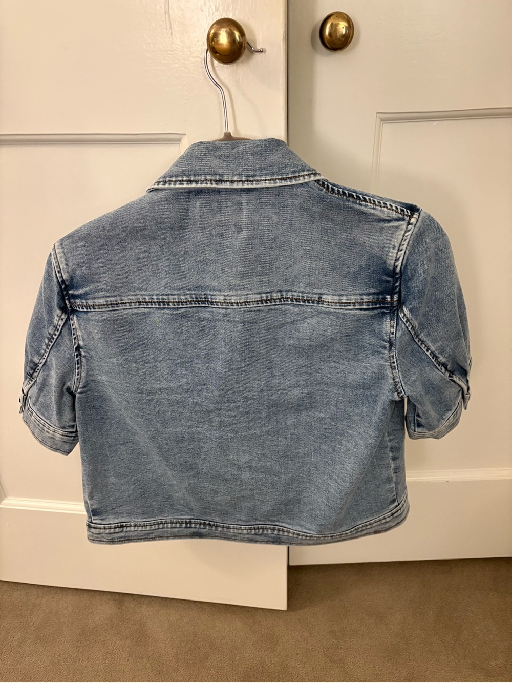 EUC Kut From The Kloth Piper Denim Jean Jacket Short Sleeve XS - Picture 8 of 10